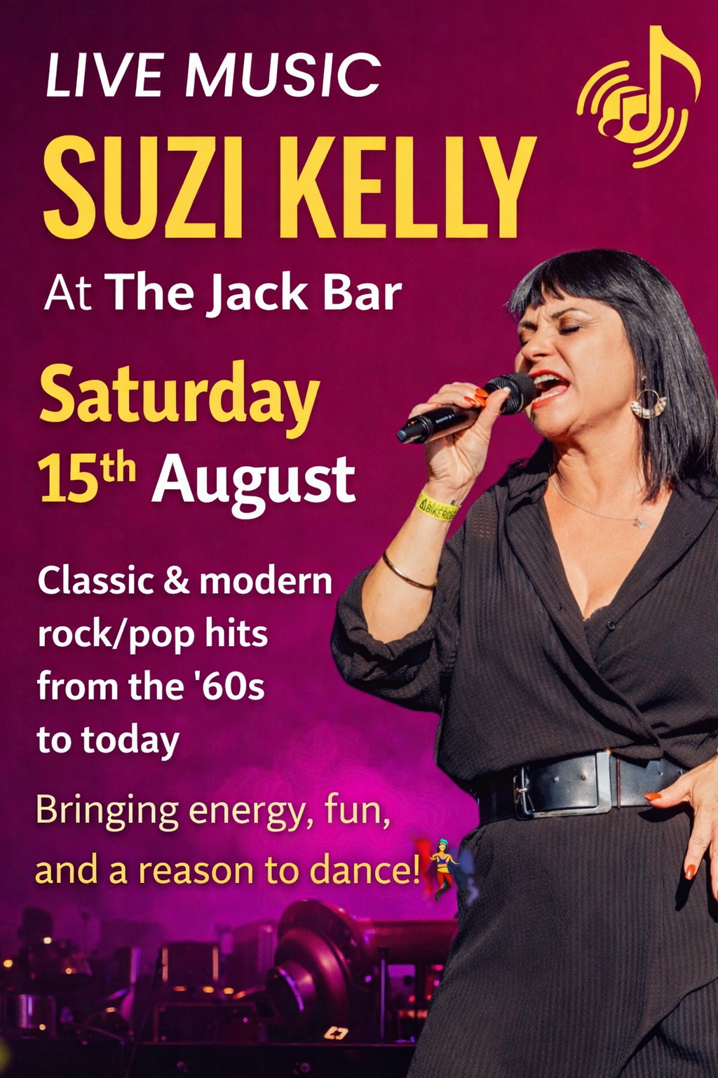 Live Music - Suzi Kelly - August 15th